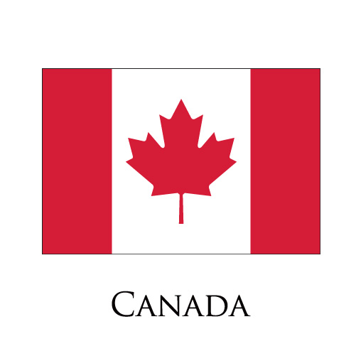 Canada flag logo vinyl decal